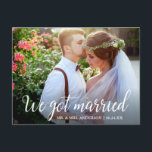 Cartão Postal Temos Foto De Casal De Casamento De Caligrafia<br><div class="desc">Cartão-postal de casamento para caligrafia moderna</div>