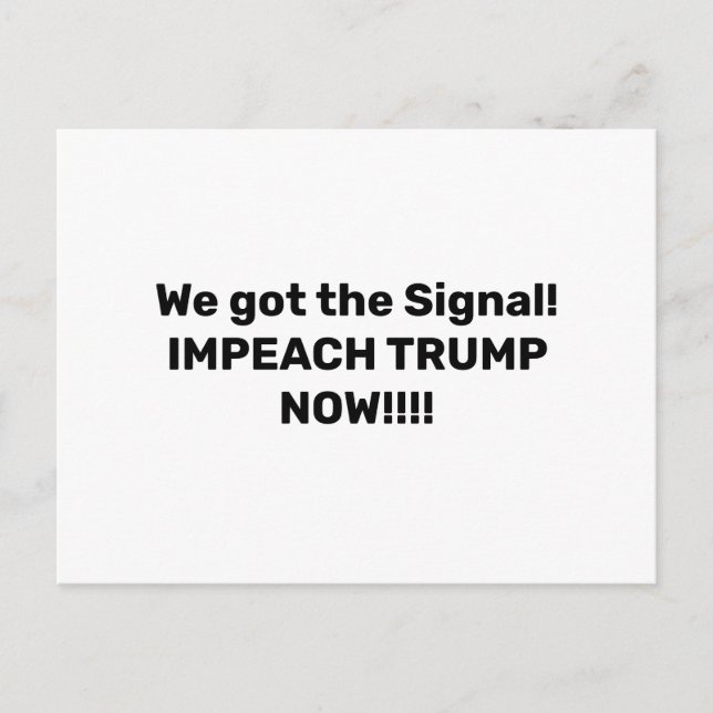 CARTÃO POSTAL TEMOS O SINAL. IMPEÇA A TRUMP AGORA!! (Frente)