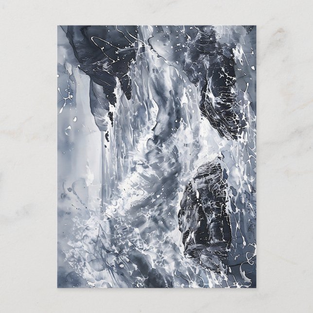 Cartão Postal Tempest na costa galesa (Frente)