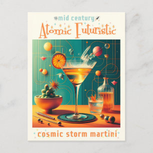 Cartão Postal Tempestade Cósmica Atômica Martini