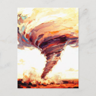 Cartão Postal Tempestade de Arte Tornado 