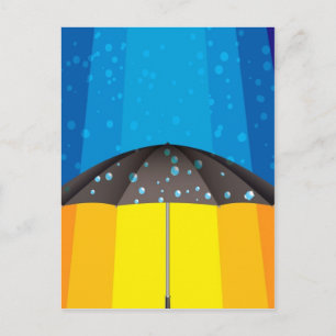 Cartão Postal Tempestade de chuva em um dia ensolarado
