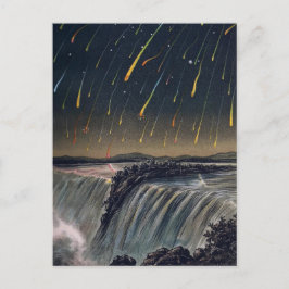 Cartão Postal Tempestade Meteor sobre as cataratas Niagara, c. 1
