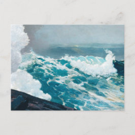 Cartão Postal Tempestade na pintura marítima