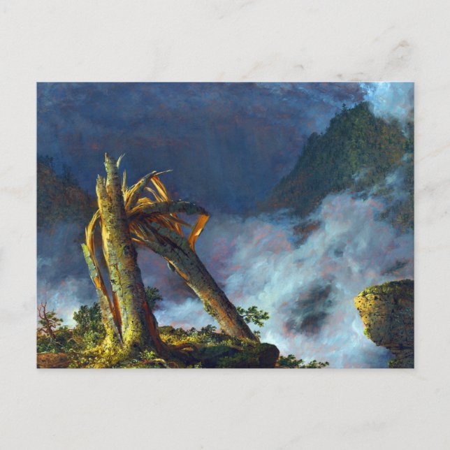 Cartão Postal Tempestade nas Montanhas por Frederic Edwin Church (Frente)