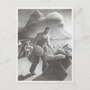 Cartão Postal Tempestade que se Aproxima (1940) famosa gravura d