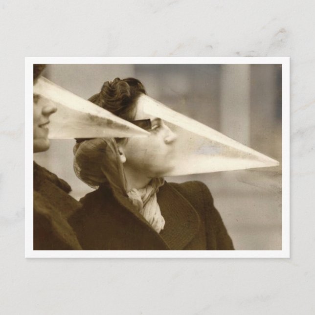 Cartão Postal Tempestades de neve com proteção de face plástica (Frente)