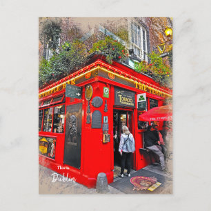 Cartão Postal Temple Bar Dublin Irlanda