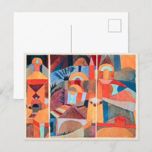Cartão Postal Temple Gardens Paul Klee Impressão Fotográfica