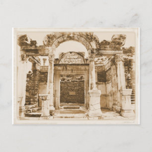 Cartão Postal Temple of Hadrian in Ephesus VINTAGE PHOTOGRAPH
