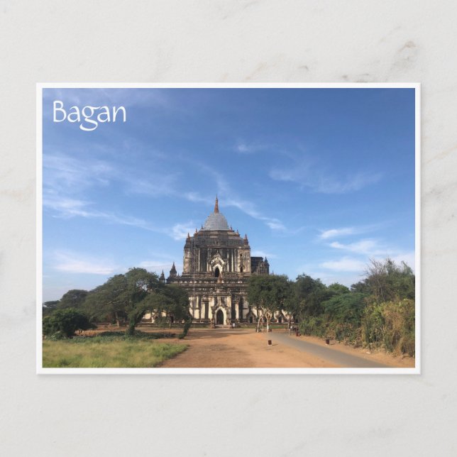 Cartão Postal templo antigo do bagan (Frente)