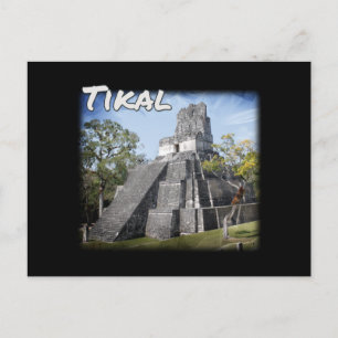 Cartão Postal Templo das Ruínas de Tikal da Guatemala