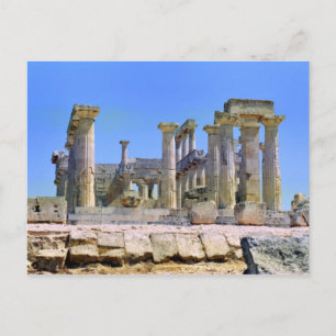 Cartão Postal Templo de Aphaia em Aegina 089