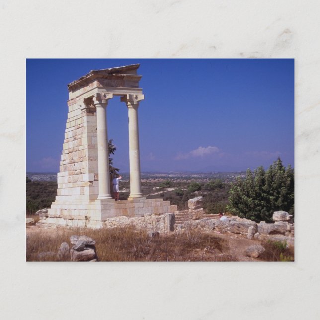 Cartão Postal Templo de Apollo, Chipre (Frente)
