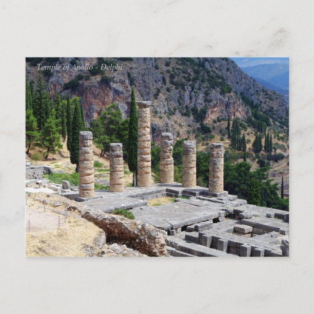 Cartão Postal Templo de Apolo - Delphi (Frente)