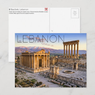 Cartão Postal Templo de Baco, Baalbek, Líbano Viagem