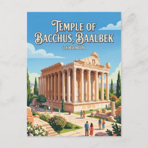 Cartão Postal Templo de Baco Líbano
