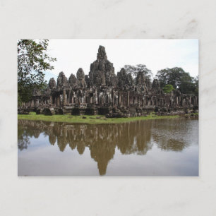 Cartão Postal Templo de Bayon no Angkok Wat no Camboja