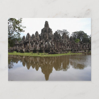 Cartão Postal Templo de Bayon no Angkok Wat no Camboja