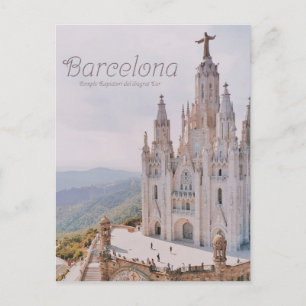 Cartão Postal Templo de Espanha de Barcelona Expiatori del Sagra
