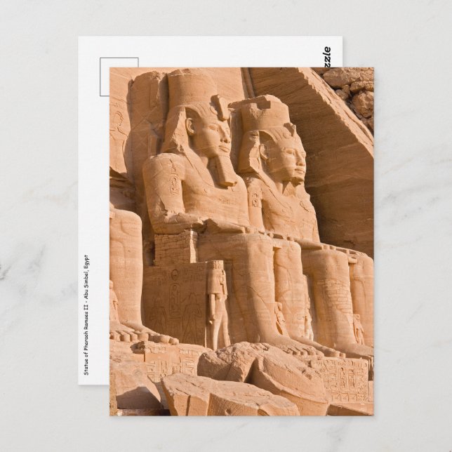 Cartão Postal Templo de excelente de Abu Simbel - Ramses II - Eg (Frente/Verso)