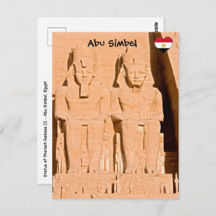 Cartão Postal Templo de excelente de Abu Simbel - Ramses II - Eg