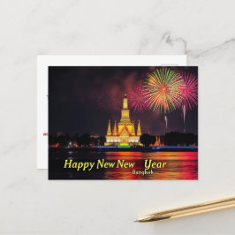 Cartão Postal Templo de feliz ano novo do Dawn Wat Arun Bangkok