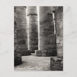Cartão Postal Templo de Karnak, Hieróglifos, Egito Antigo
