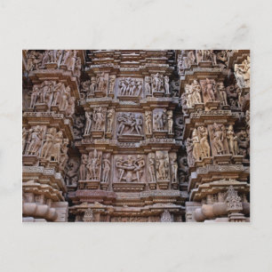 Cartão Postal Templo de Khajuraho, Índia