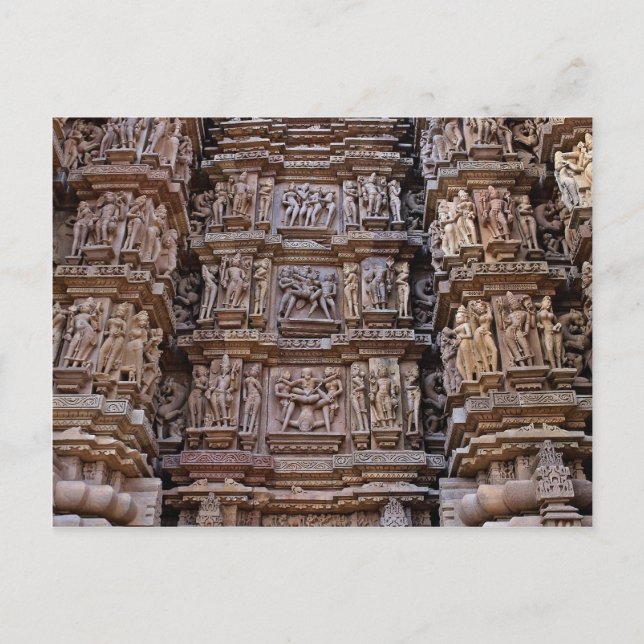 Cartão Postal Templo de Khajuraho, Índia (Frente)