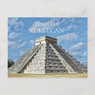 Cartão Postal Templo de Kukulcán, Pirâmide, Chichen Itza, México