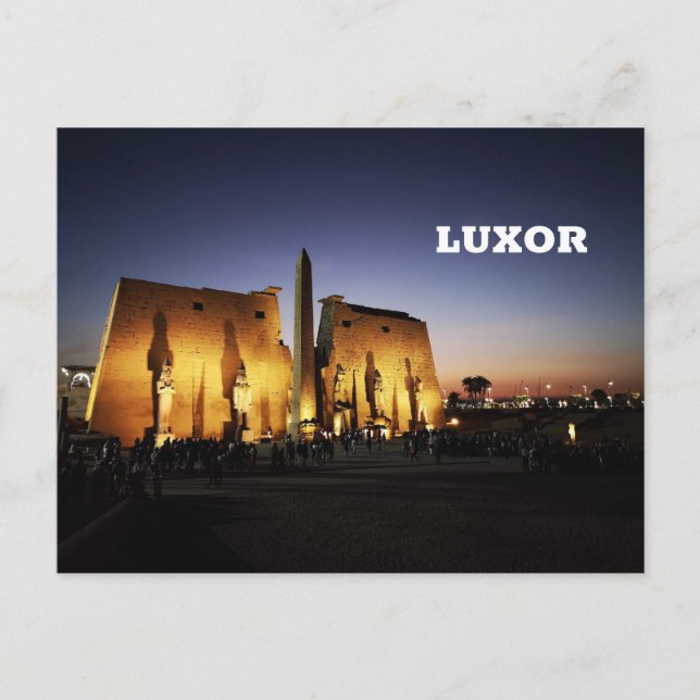 Cartão Postal Templo de Luxor Antigo Egito Faraó Obliks (Frente)