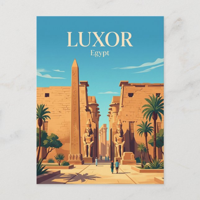 Cartão Postal Templo de Luxor Egito (Frente)