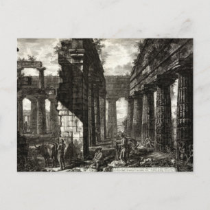 Cartão Postal Templo de Netuno, Paestum - Giovanni Piranesi