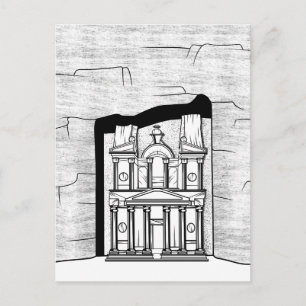 Cartão Postal Templo de Petra El Khazneh