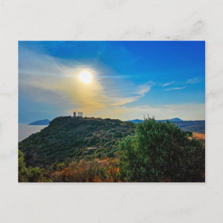 Cartão Postal Templo de Poseidon, Cabo Sounion, Grécia