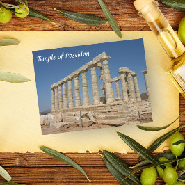 Cartão Postal Templo de Poseidon, Grécia de Atena