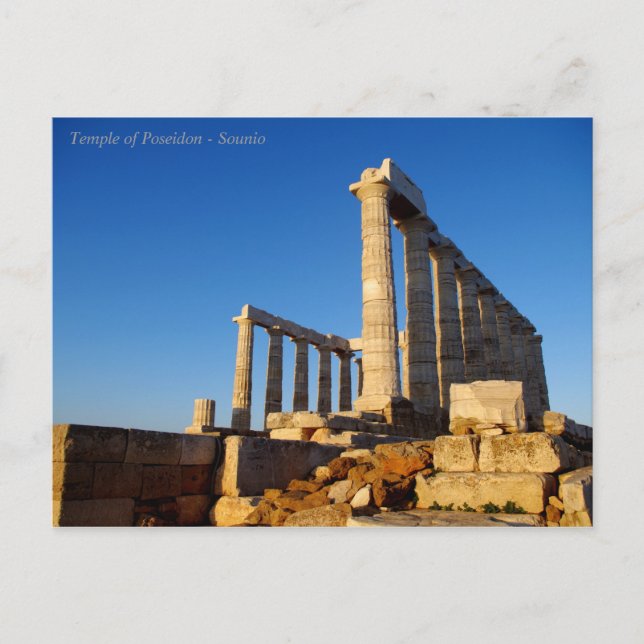 Cartão Postal Templo de Poseidon - Sounio (Frente)