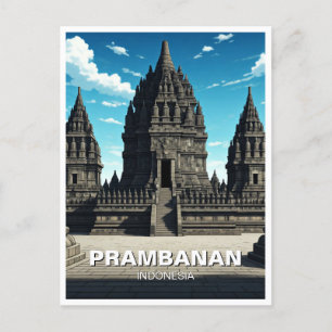 Cartão Postal Templo de Prambanan Indonésia UNESCO