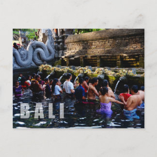 Cartão Postal Templo de Tirta Empul em Bali, Indonésia