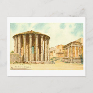 Cartão Postal Templo de Vesta Antigo, Roma, Itália