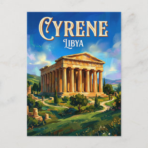 Cartão Postal Templo de Zeus, Cirene Líbia