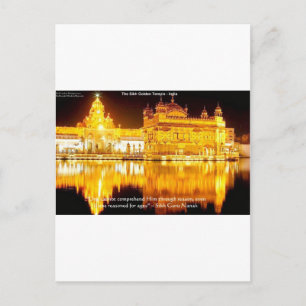 Cartão Postal Templo Dourado Sikh na Índia Camisetas & Presentes