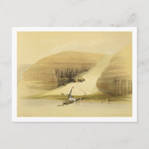 Cartão Postal Templo Escavado de Abu Simbel, de "Egito e Nu