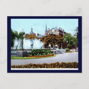 Cartão Postal Templo Fountain & Elks, Pittsburgh 1913 Vintage