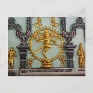 Cartão Postal Templo Hindu Chettiar, Estátua de Shiva