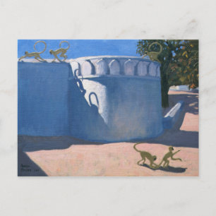 Cartão Postal Templo India 2000 do macaco