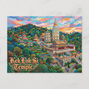 Cartão Postal Templo Kek Lok Si Malásia