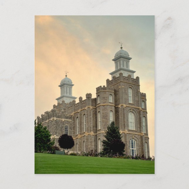 Cartão Postal Templo Mórmon de A Últimos Dias Logan, Utah (Frente)