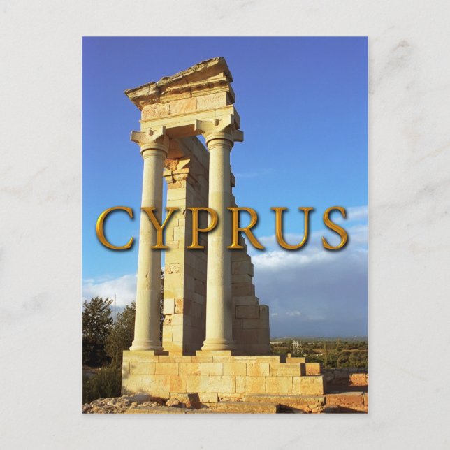 Cartão Postal Templo Romano de Apollo Chipre (Frente)